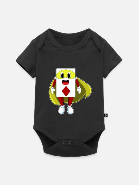 Poker Pokerkarten - Baby Premium Kurzarmbody - Schwarz