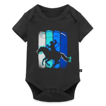 Retro Cowboy - Vintage Rider Western - Baby Premium short-sleeve bodysuit - black - Front