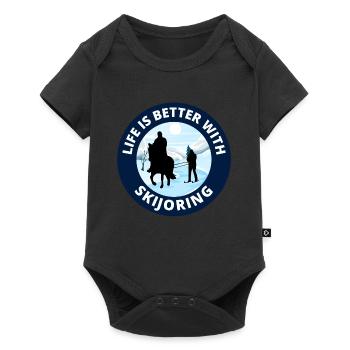 Ski de cheval Ski de sport d’hiver extrême - Body à manches courtes Premium Bébé - noir - Devant