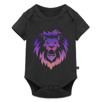 Tête de Lion Tribal - Body à manches courtes Premium Bébé - noir - Devant