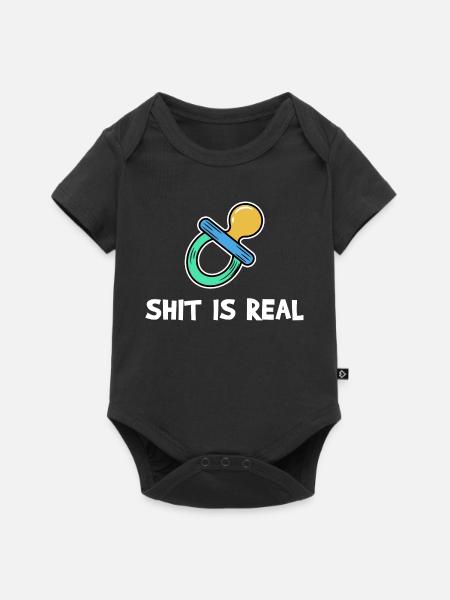 Baby Schnuller Elternschaft Schwanger Schwangersch - Baby Premium Kurzarmbody - Schwarz