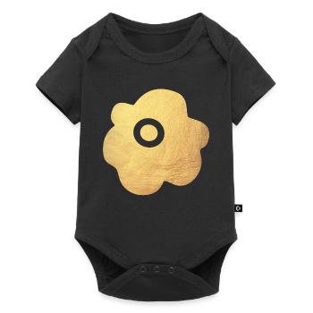 Yoga Flower Flower Gold Symbol Blossom Abstract Fan - Baby Premium short-sleeve bodysuit - black - Front