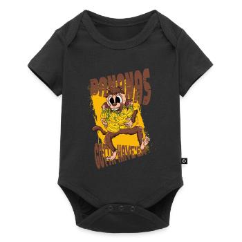 Singe bananier - Body à manches courtes Premium Bébé - noir - Devant