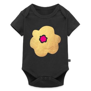 Fleur d’or rose Yoga Flower Power Blossom Nature Décoration - Body à manches courtes Premium Bébé - noir - Devant