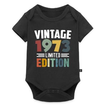 52ème Anniversaire Vintage 1973 Cadeau - Body à manches courtes Premium Bébé - noir - Devant