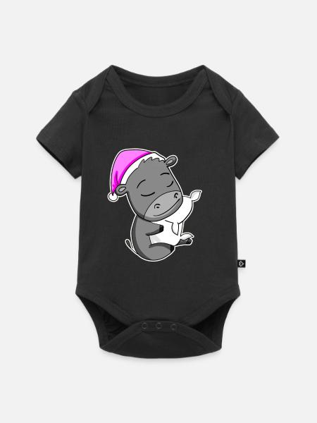 Esel - Baby Premium Kurzarmbody - Schwarz