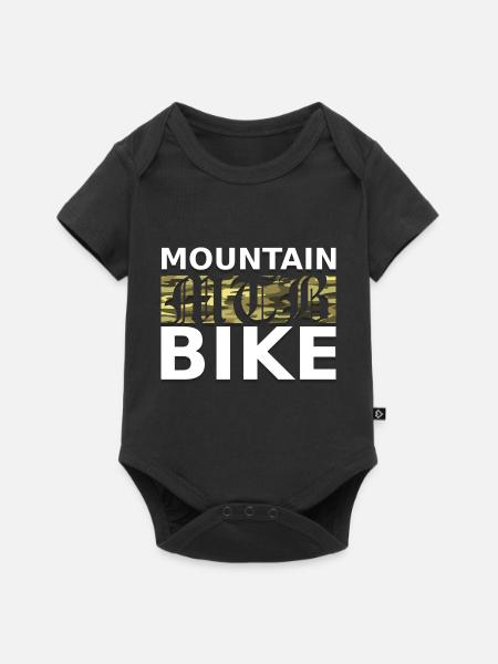 MTB Mountainbike Radsport - Baby Premium Kurzarmbody - Schwarz