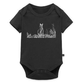 Horses T-shirt Gift Rider - Baby Premium short-sleeve bodysuit - black - Front