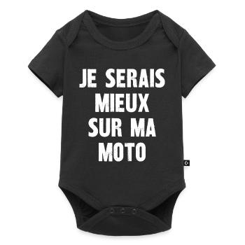 je serais mieux sur ma moto - Body à manches courtes Premium Bébé - noir - Devant