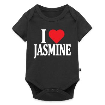 t-shirt J’aime Jasmine idée cadeau t-shirt - Body à manches courtes Premium Bébé - noir - Devant