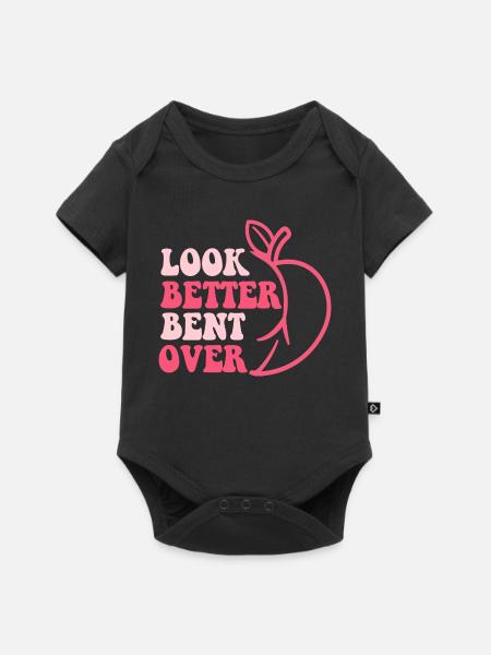 Design mit Obst und Motivationstext - Baby Premium Kurzarmbody - Schwarz