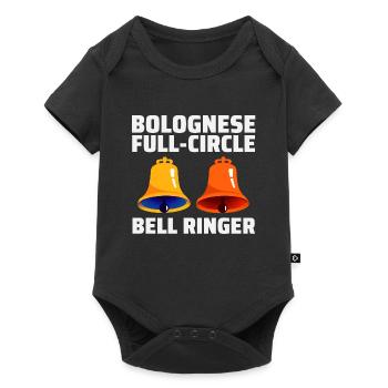 Bolognese Full-Circle Glockenläuter Hobby - Baby Premium Kurzarmbody - Schwarz - Vorne