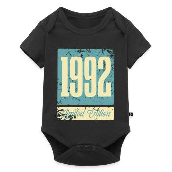 1992 Anniversaire de naissance Année de naissance - Body à manches courtes Premium Bébé - noir - Devant