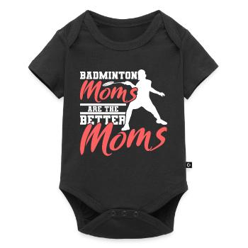Badminton Mama - Baby Premium Kurzarmbody - Schwarz - Vorne