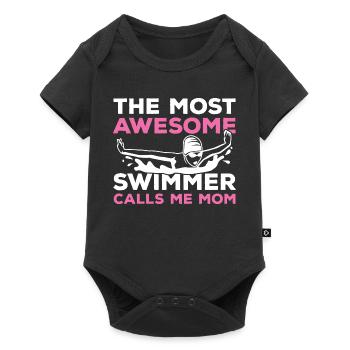 Swimmer Mom - Baby Premium short-sleeve bodysuit - black - Front