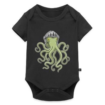 Octopus Warrior Helmet - Baby Premium short-sleeve bodysuit - black - Front