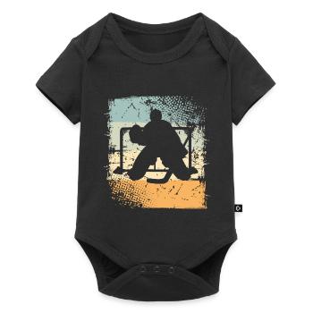 Hockey sur glace - Body à manches courtes Premium Bébé - noir - Devant