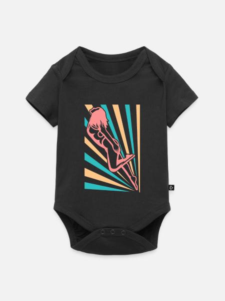 Mädels Schwimmen - Baby Premium Kurzarmbody - Schwarz