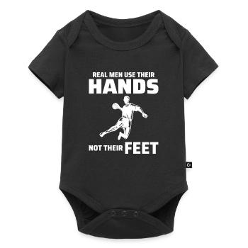 Handball Joueur Sport Équipe Handballeur - Body à manches courtes Premium Bébé - noir - Devant