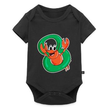 8 Years Old - 8th Birthday with Animal Motif - Baby Premium short-sleeve bodysuit - black - Front