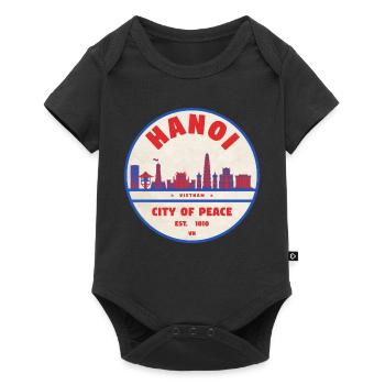 Hanoi City of Peace Badge Cityscape - Baby Premium short-sleeve bodysuit - black - Front
