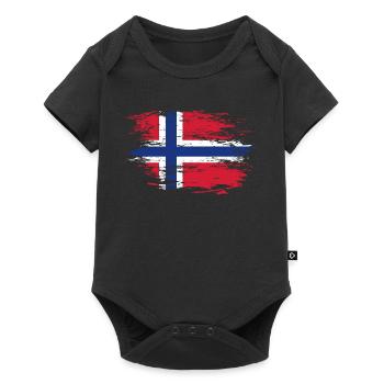 Norway flag used - Baby Premium short-sleeve bodysuit - black - Front