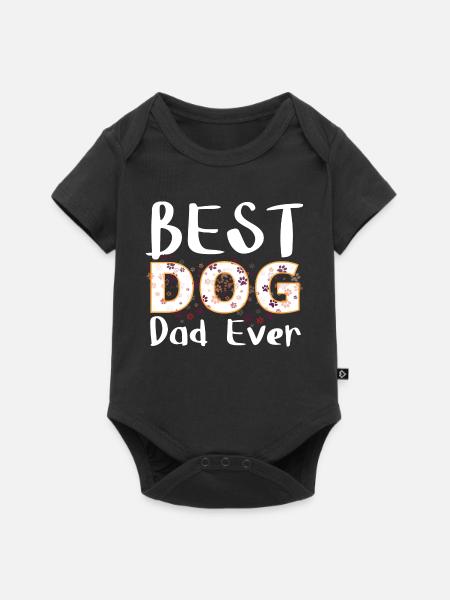 Bester Hundevater - Baby Premium Kurzarmbody - Schwarz