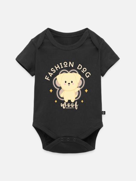 Bezaubernder Nähhund - Baby Premium Kurzarmbody - Schwarz