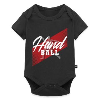 Handball Handballer - Baby Premium Kurzarmbody - Schwarz - Vorne