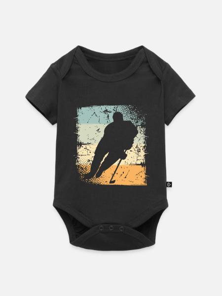 Eishockey - Baby Premium Kurzarmbody - Schwarz