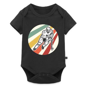 Hockey sur glace - Body à manches courtes Premium Bébé - noir - Devant
