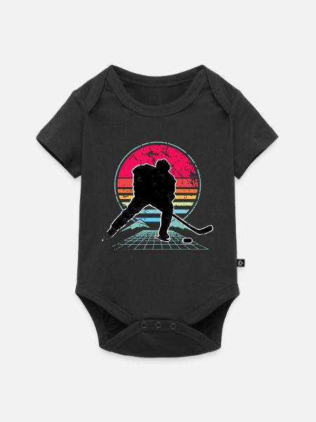 Eishockey - Baby Premium Kurzarmbody - Schwarz