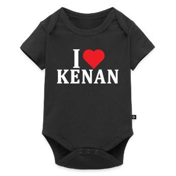 t-shirt J’adore Kenan idée cadeau t-shirt - Body à manches courtes Premium Bébé - noir - Devant