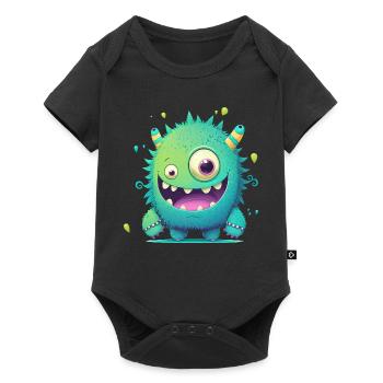 A happy monster to cuddle - Baby Premium short-sleeve bodysuit - black - Front
