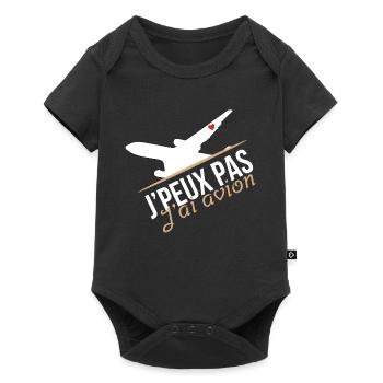 J'peux pas j'ai avion - Body à manches courtes Premium Bébé - noir - Devant