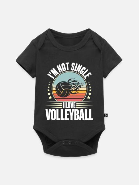 Volleyball - Baby Premium Kurzarmbody - Schwarz