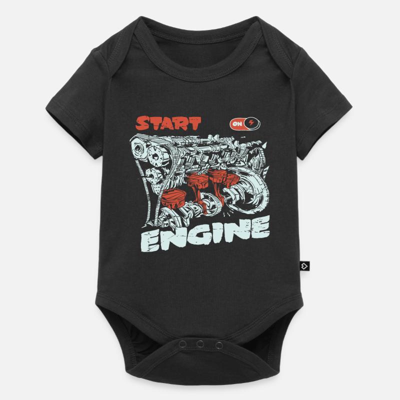 Starte den Motor - Baby Premium Kurzarmbody - Schwarz
