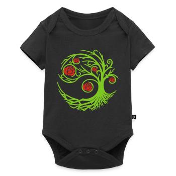 Strange rose bush - Baby Premium short-sleeve bodysuit - black - Front