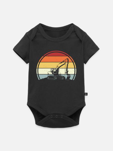 Bagger - Baby Premium Kurzarmbody - Schwarz