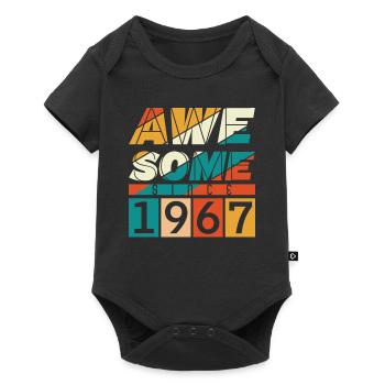 1967 Anniversaire Anniversaire Année de naissance millésime - Body à manches courtes Premium Bébé - noir - Devant