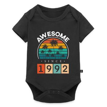 1992 Anniversaire Naissance Année de naissance millésime - Body à manches courtes Premium Bébé - noir - Devant
