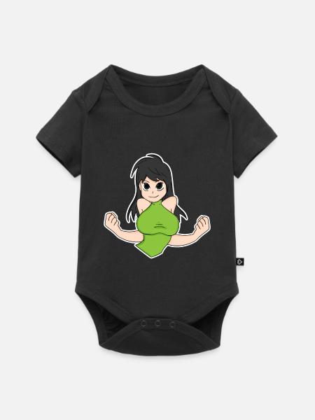 Anime - Baby Premium Kurzarmbody - Schwarz