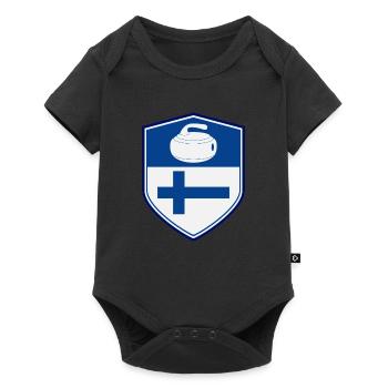 Finland Flag Curling Team Winter Sports - Baby Premium short-sleeve bodysuit - black - Front