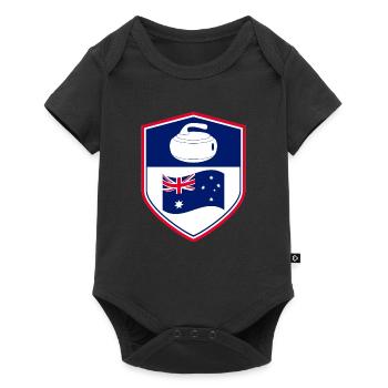 Australian Flag Curling Winter Ice Sport Australia - Baby Premium short-sleeve bodysuit - black - Front