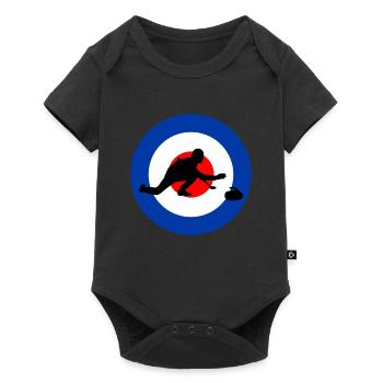 Curling Sweeping Winter Ice Sport Curler Funny - Baby Premium short-sleeve bodysuit - black - Front