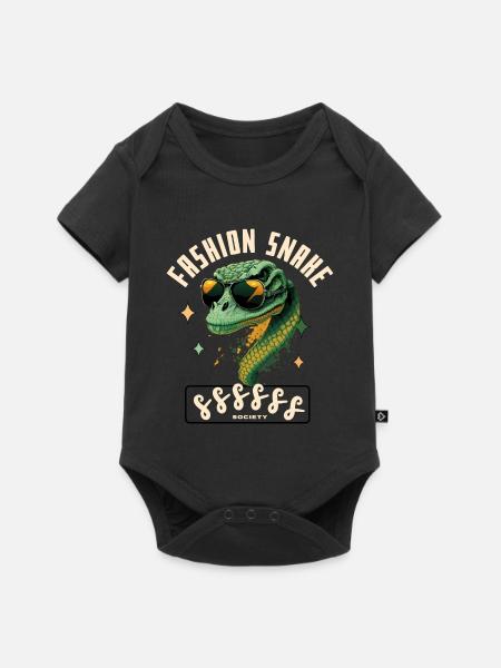 Crocodile Chic Sonnenbrillen - Baby Premium Kurzarmbody - Schwarz