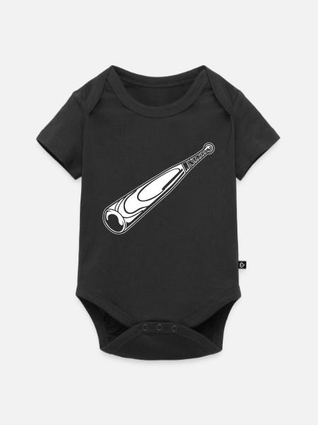 Baseballschläger - Baby Premium Kurzarmbody - Schwarz