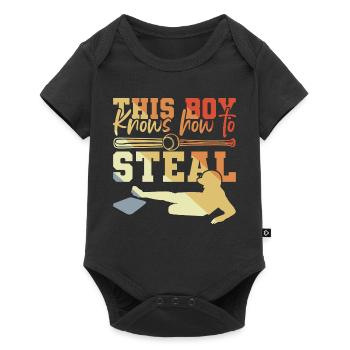 Ce garçon sait jouer - Body à manches courtes Premium Bébé - noir - Devant
