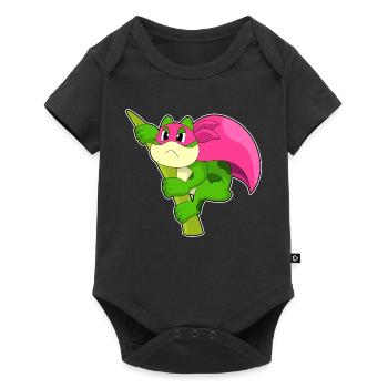 Frog Superhero Cloak - Baby Premium short-sleeve bodysuit - black - Front