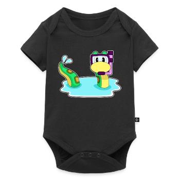 Plongée en snorkel pour plongeurs de serpents - Body à manches courtes Premium Bébé - noir - Devant